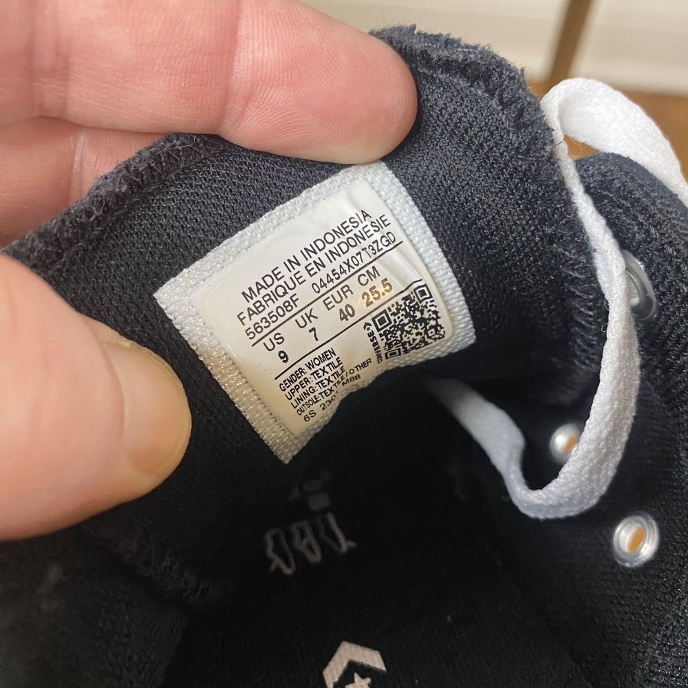 Converse Chuck Taylor All Star 2 Shoes Womens Size 9 Black Low Top Sneakers - Picture 9 of 10